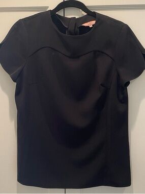 Ted Baker Black Short Sleeve Round-Neck Blouse